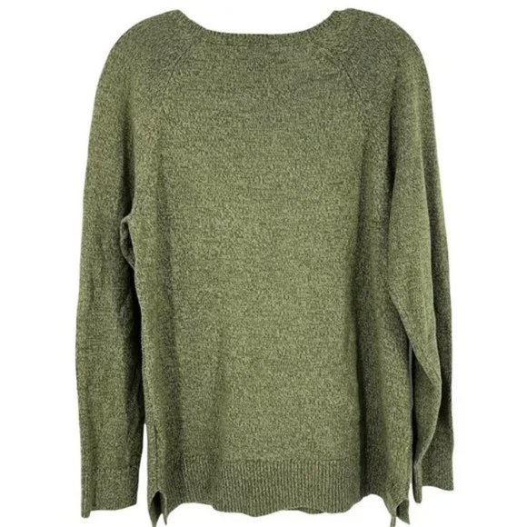 Karen Scott Green Cable Knit Sweater NWT Sz Large - Picture 5 of 9